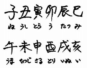 子丑寅卯辰巳午未申酉戌亥