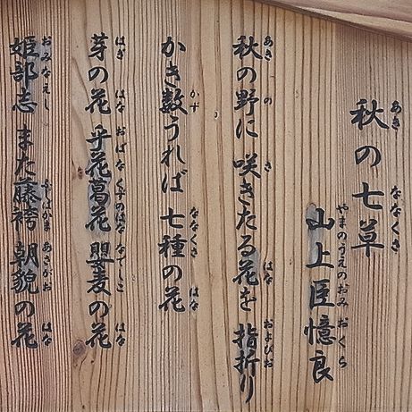 秋の七草の看板