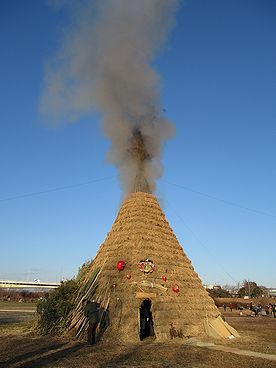 タケ、どんど焼き、サイト